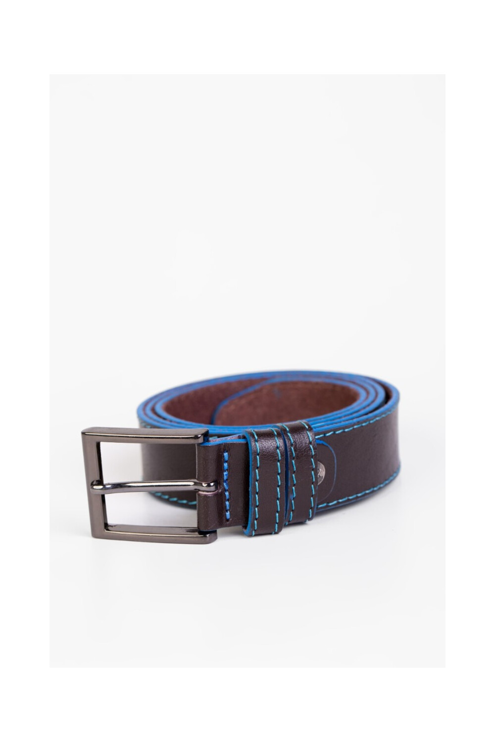 Men's Classic Belt With Blue Sides