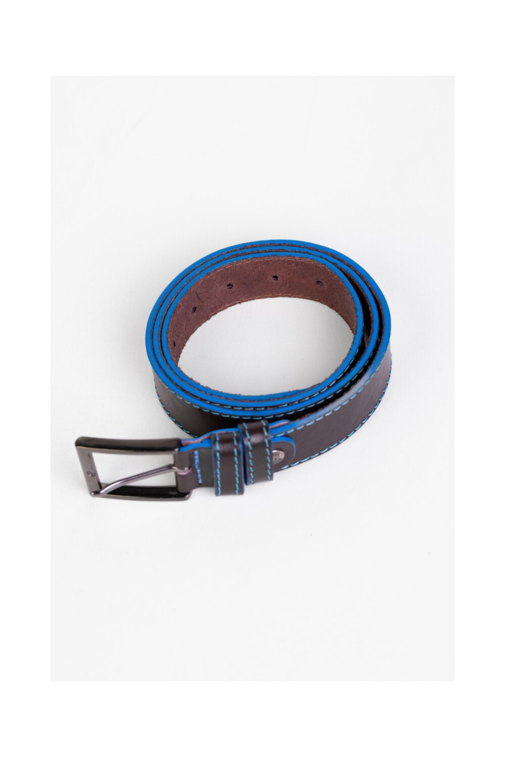 Men's Classic Belt With Blue Sides
