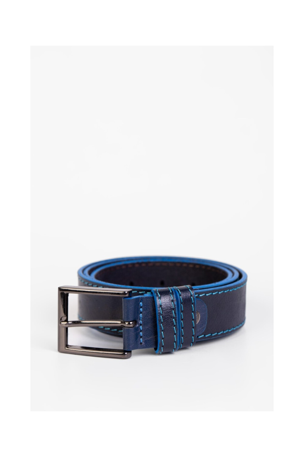 Men's Classic Belt With Blue Sides