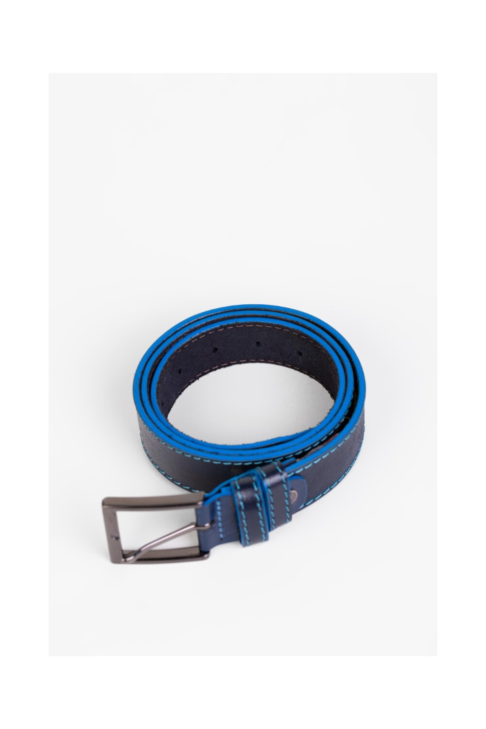 Men's Classic Belt With Blue Sides