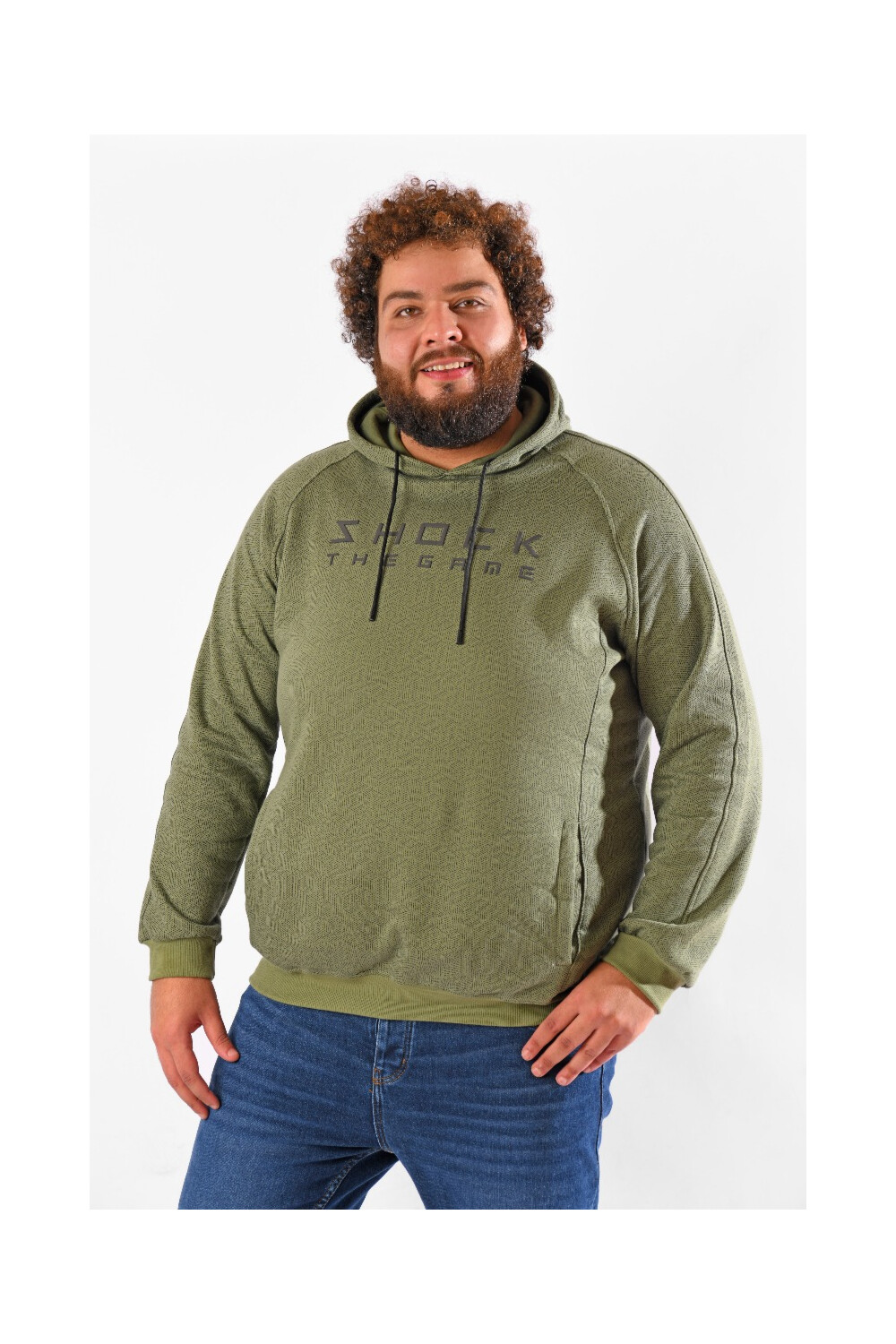 Men's Slim Fit Hooded Padded Printed Big Size Sweatshirt With Unique Style
