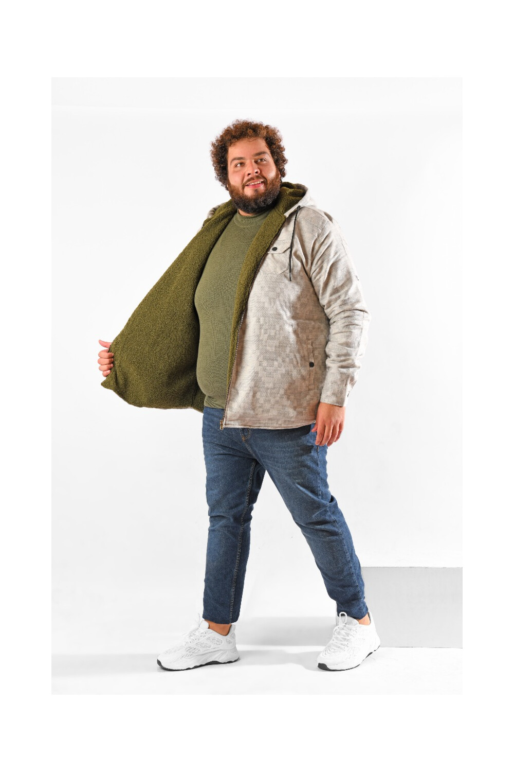 Men's Casual High Neck Big Size Pullover