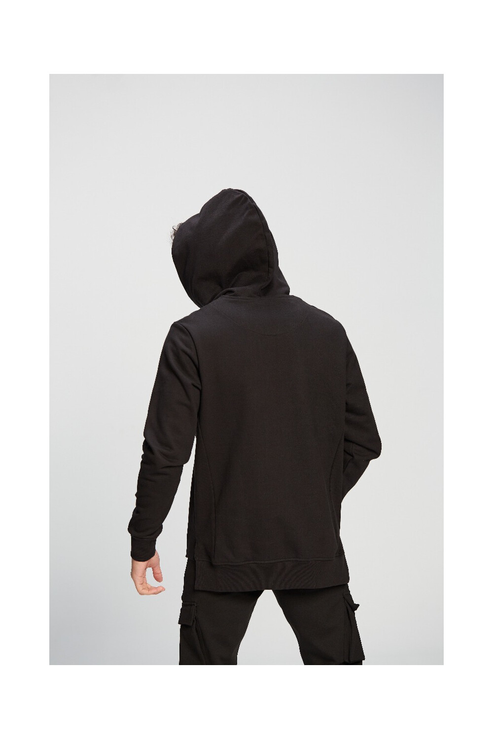 Men's Slim Fit Hooded Melton Padded Basic Hoodie Sweatshirt