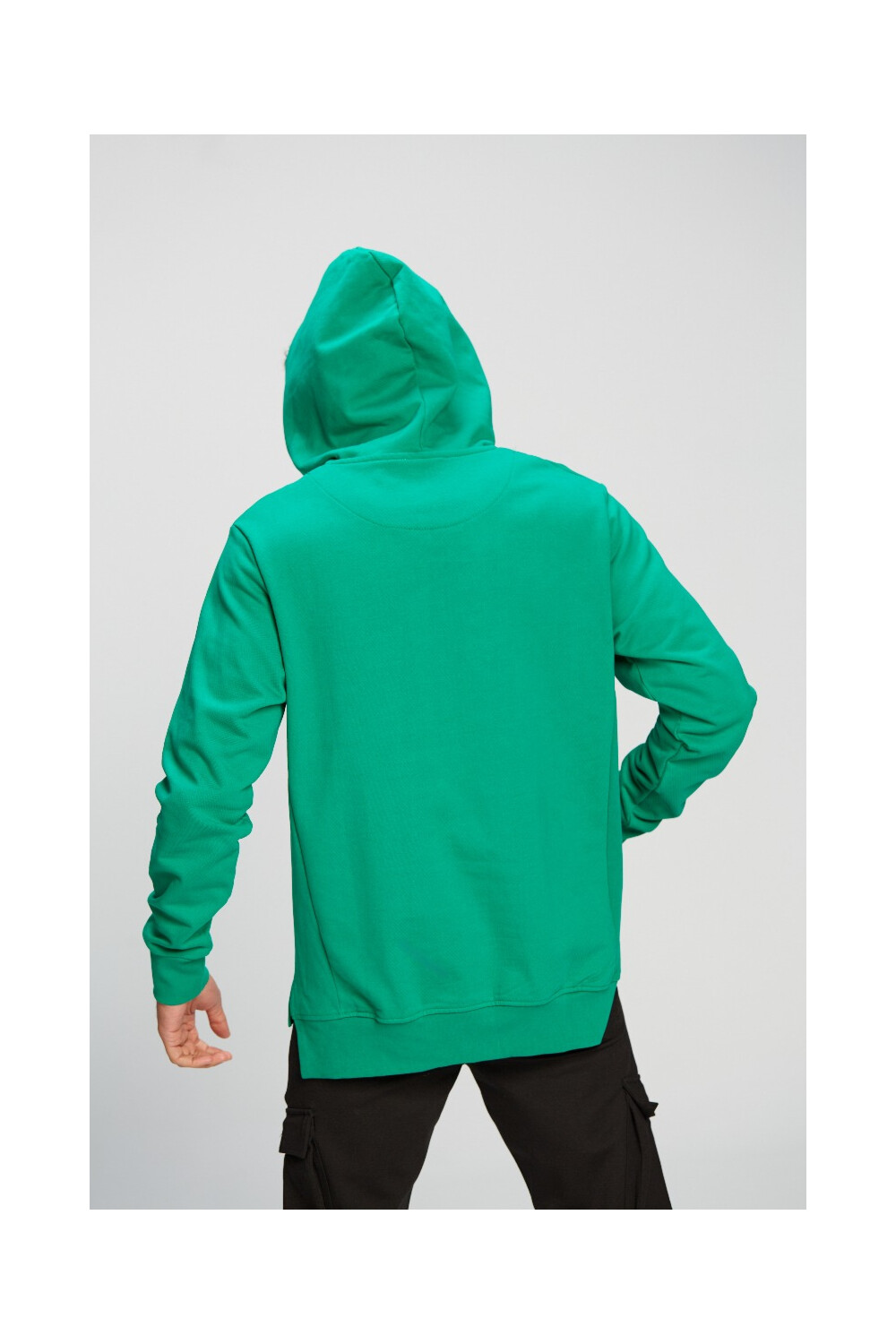 Men's Slim Fit Hooded Melton Padded Basic Hoodie Sweatshirt