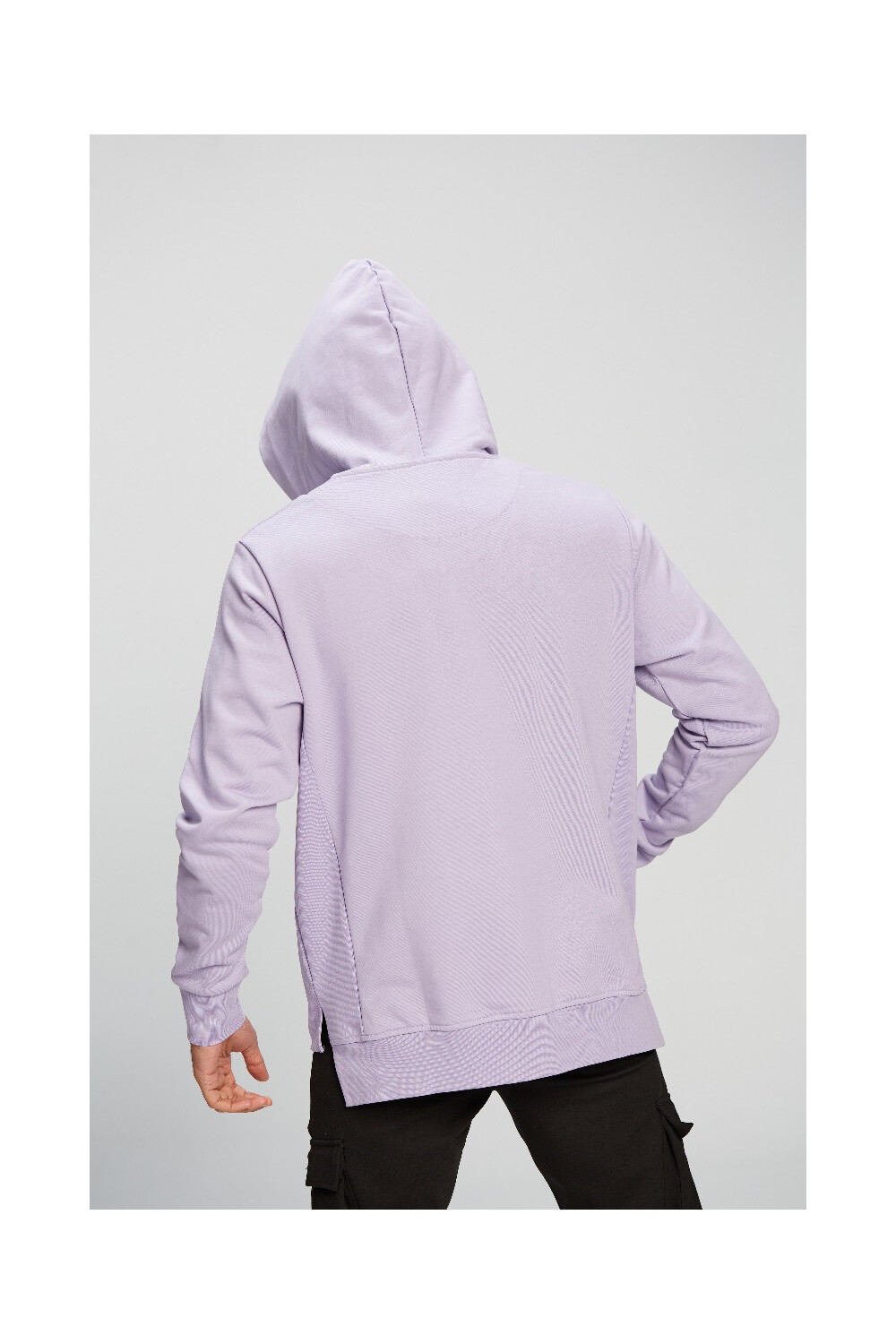 Men's Slim Fit Hooded Melton Padded Basic Hoodie Sweatshirt