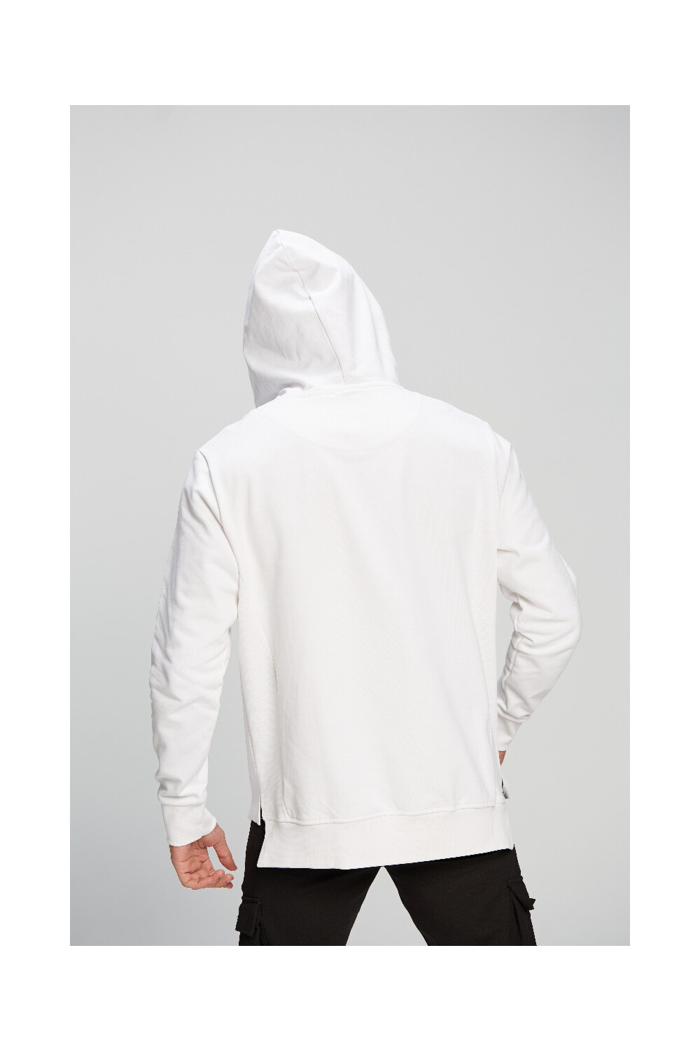 Men's Slim Fit Hooded Melton Padded Basic Hoodie Sweatshirt
