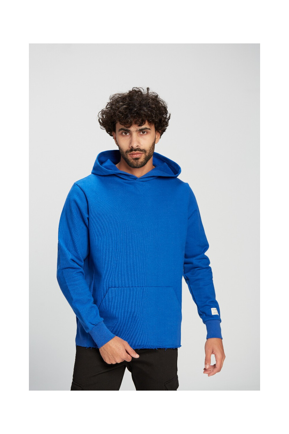 Men's Slim Fit Hooded Melton Padded Basic Hoodie Sweatshirt
