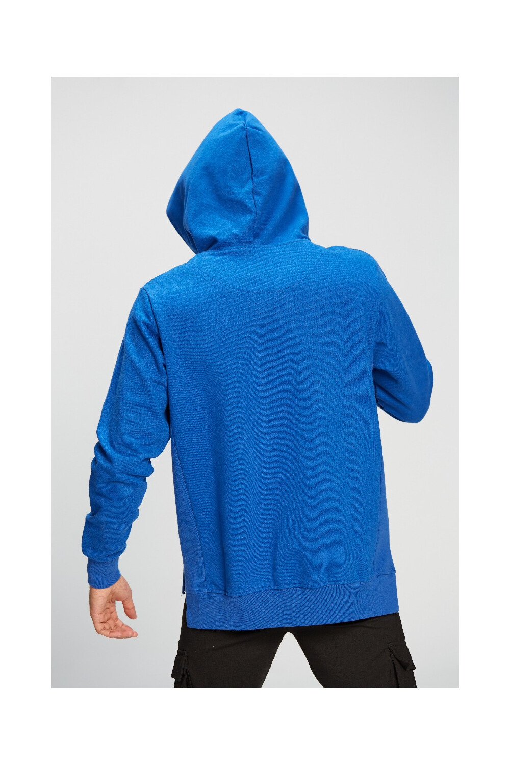 Men's Slim Fit Hooded Melton Padded Basic Hoodie Sweatshirt