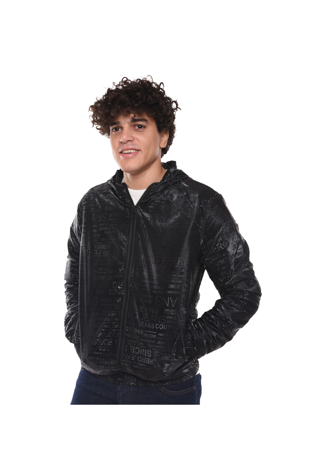 Men's Printed Casual Full Zipper Waterproof Jacket
