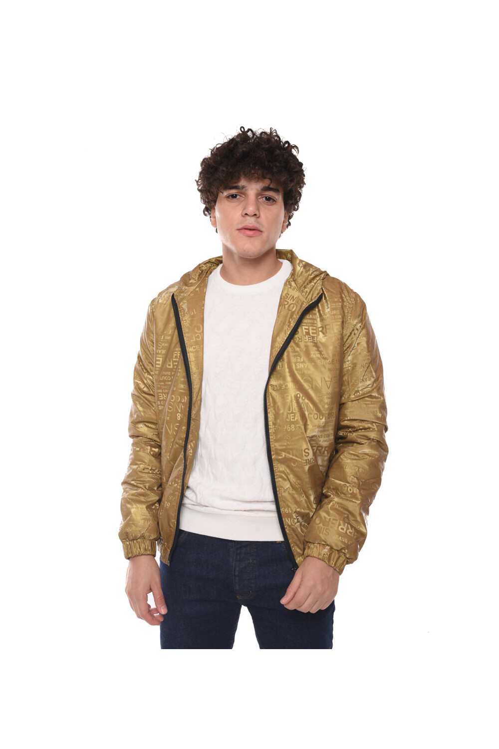 Men's Printed Casual Full Zipper Waterproof Jacket
