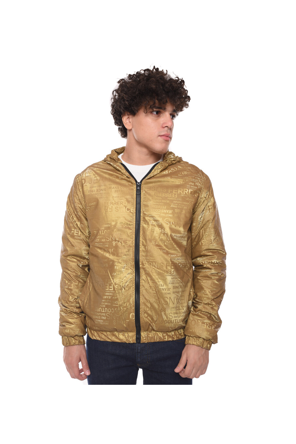 Men's Printed Casual Full Zipper Waterproof Jacket

