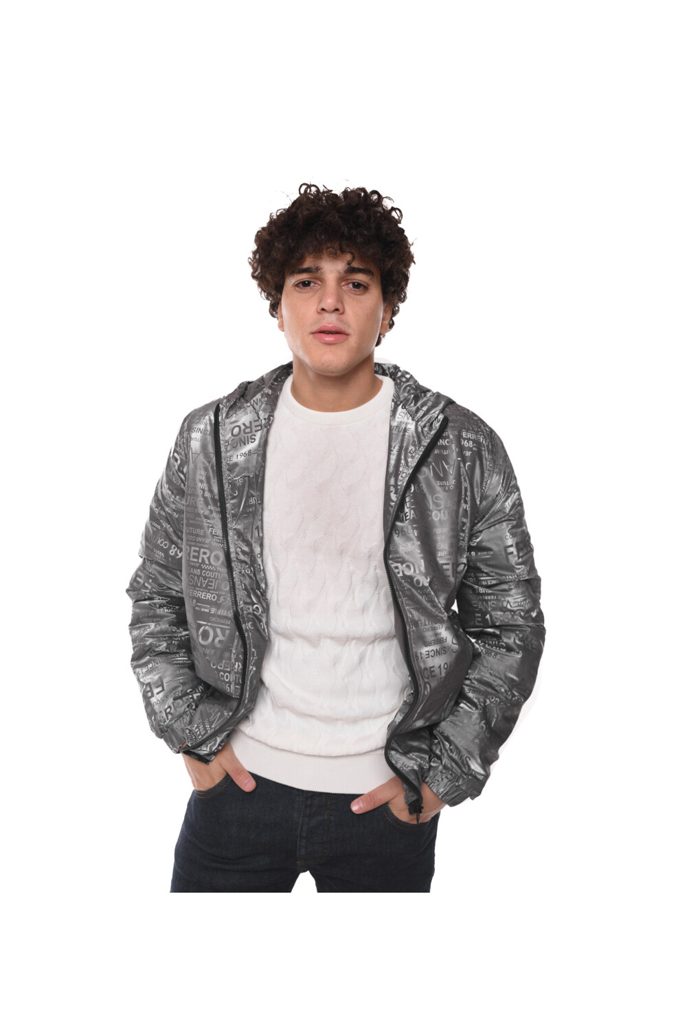 Men's Printed Casual Full Zipper Waterproof Jacket
