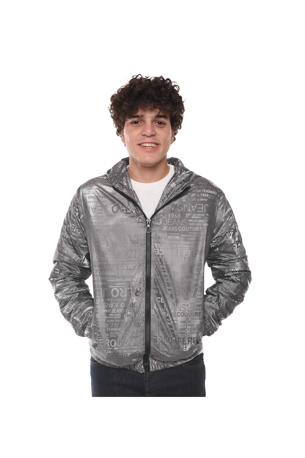 Men's Printed Casual Full Zipper Waterproof Jacket
