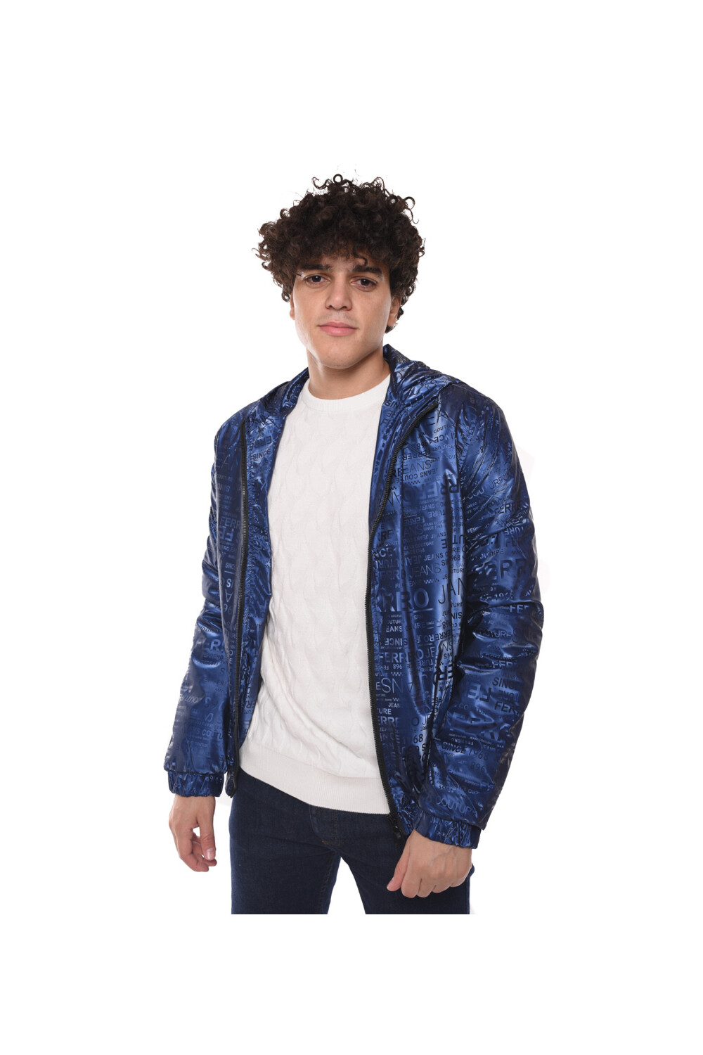 Men's Printed Casual Full Zipper Waterproof Jacket
