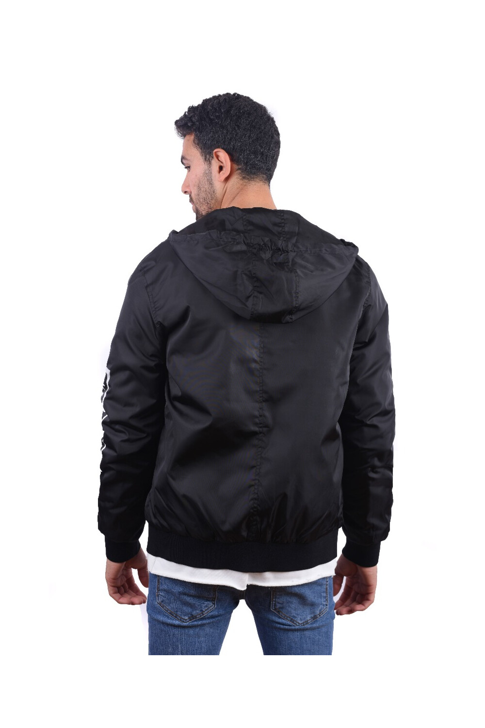 Men's Casual Full Zipper Waterproof Sweatshirt With Front Print