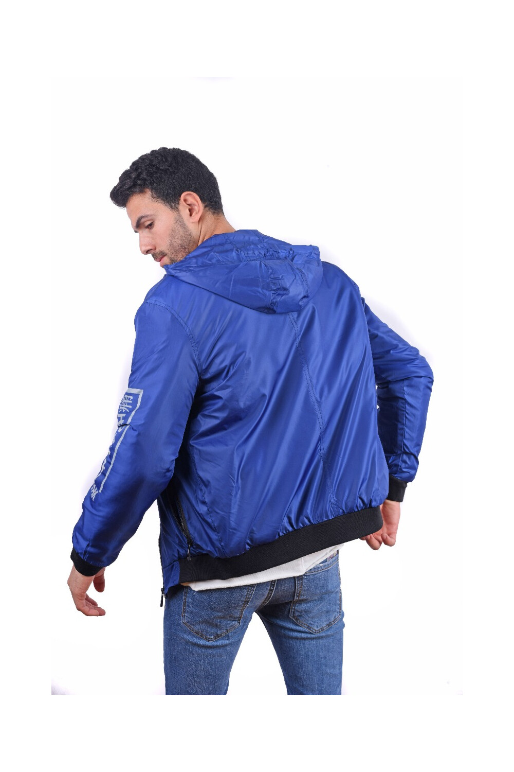 Men's Casual Full Zipper Waterproof Sweatshirt With Front Print