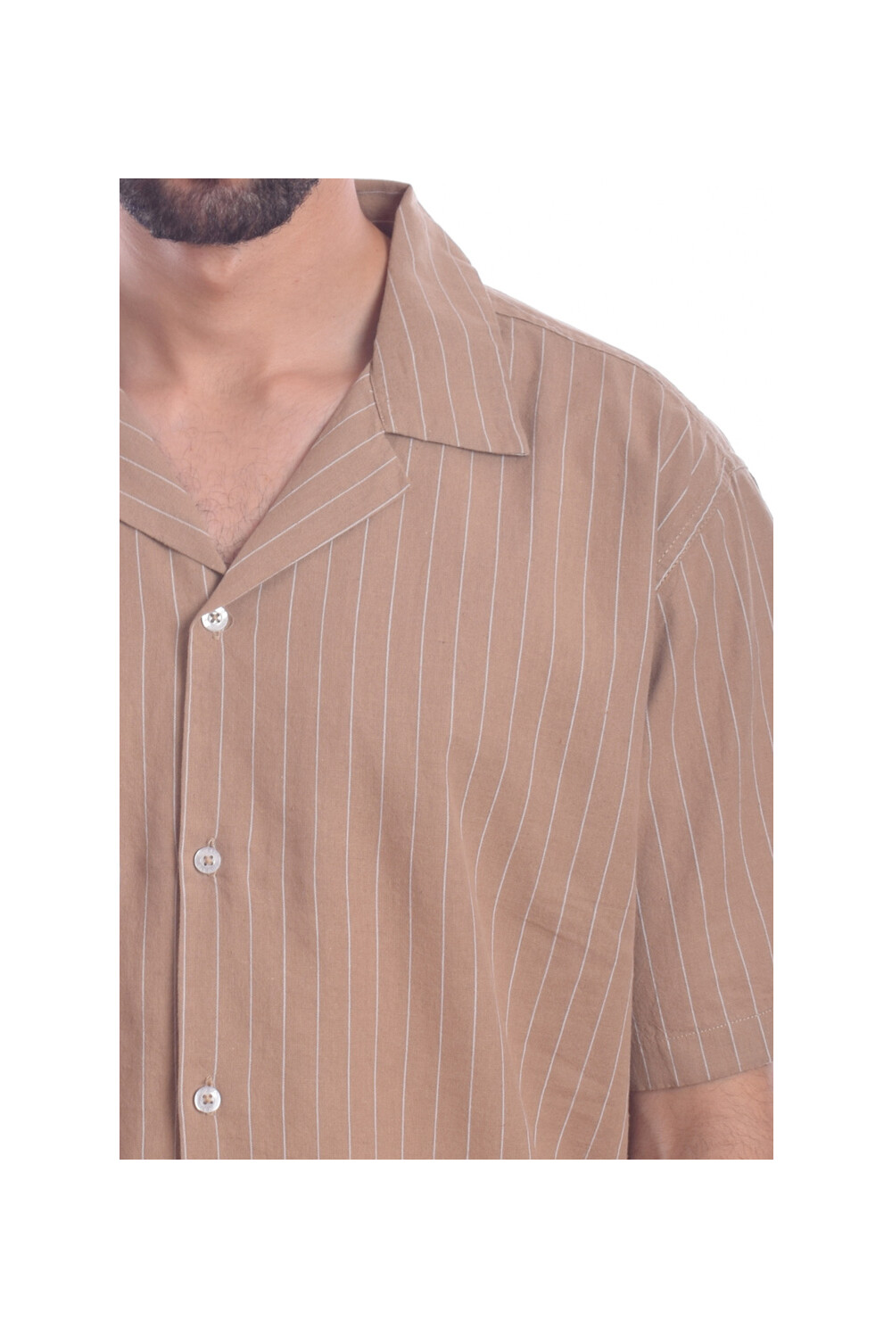 Men's Cotton Regular Fit Shirt With Striped Details
