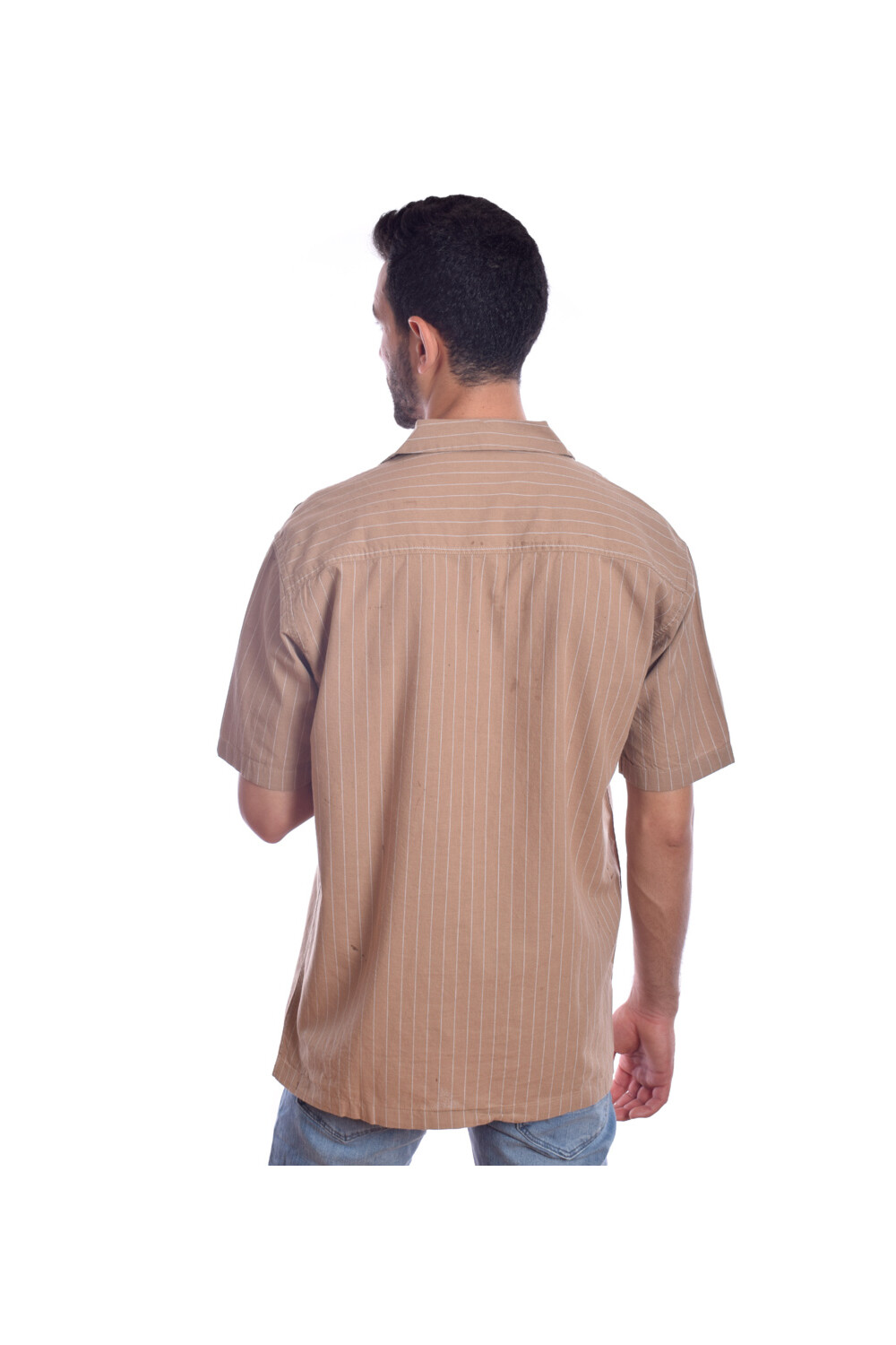 Men's Cotton Regular Fit Shirt With Striped Details