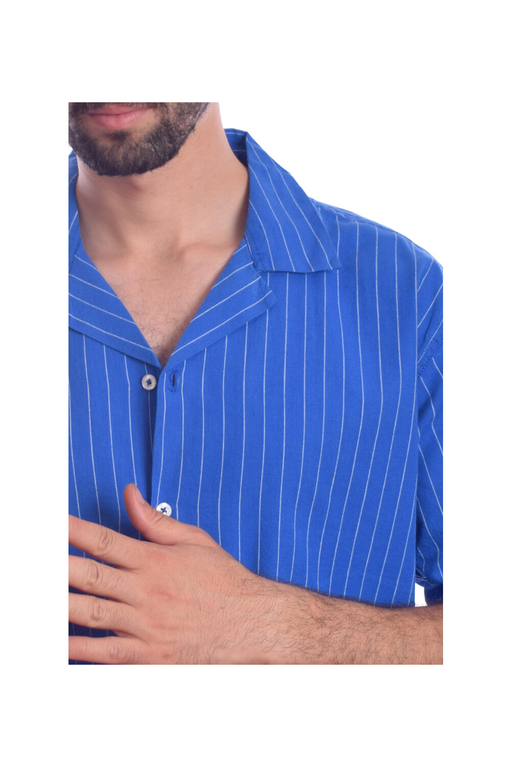 Men's Cotton Regular Fit Shirt With Striped Details