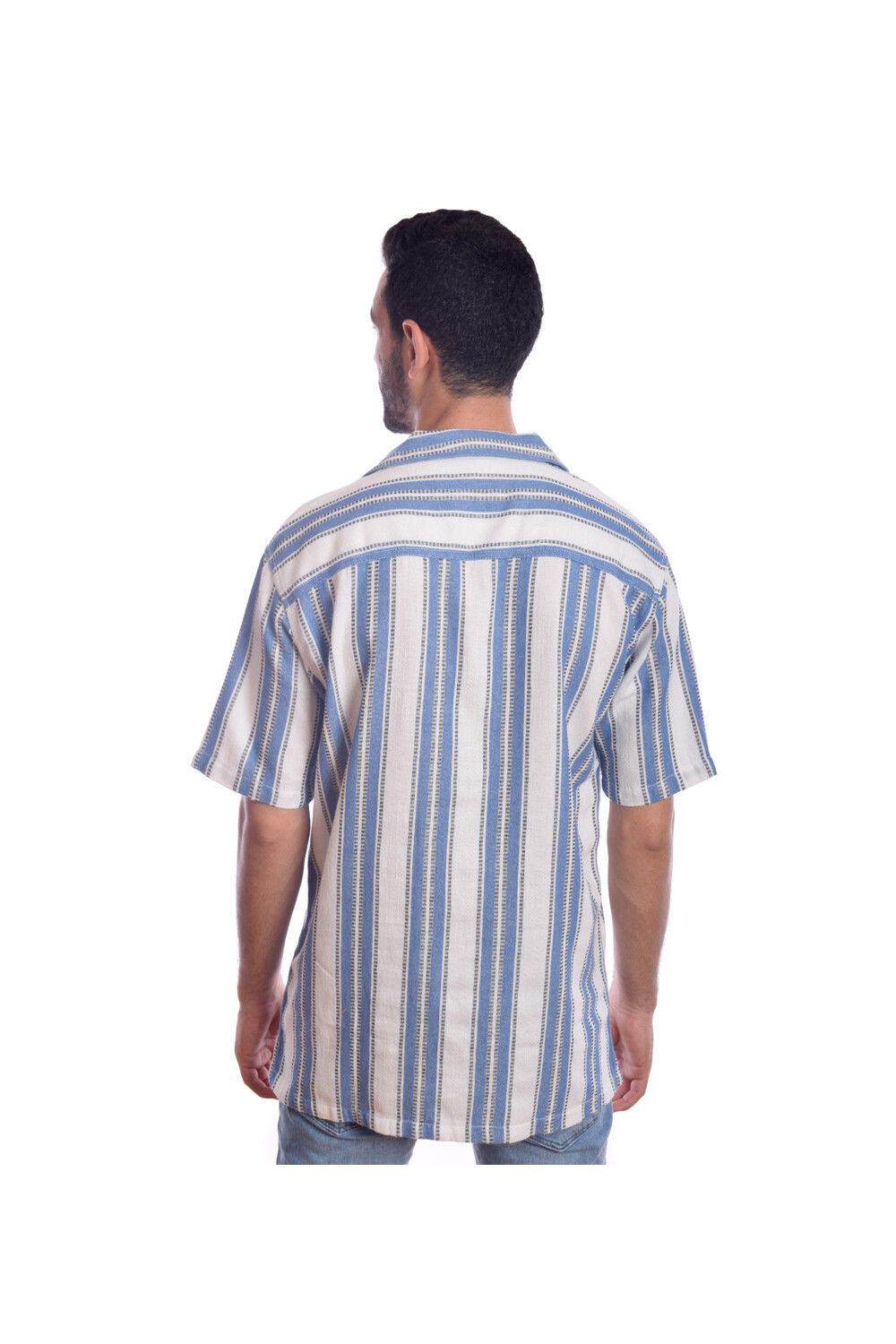 Men's Cotton Striped Details Regular Fit Half Sleeves Shirt