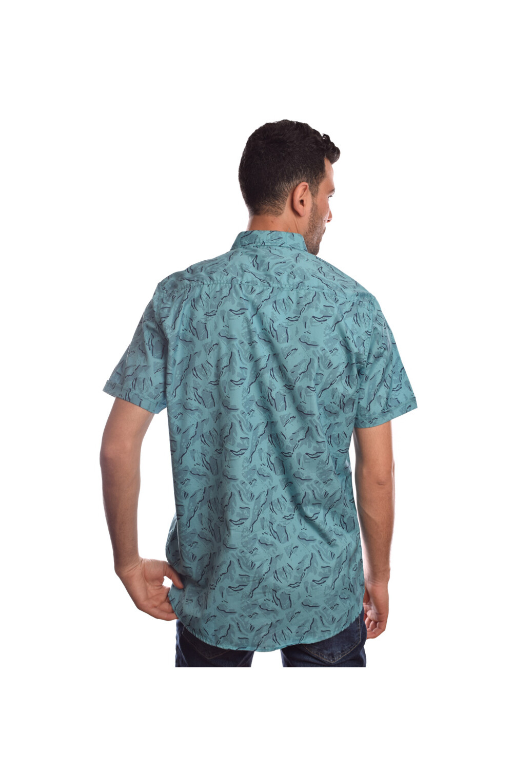 Men's Short Sleeves Classic Regular Fit Jakar Shirt With A Unique Cut