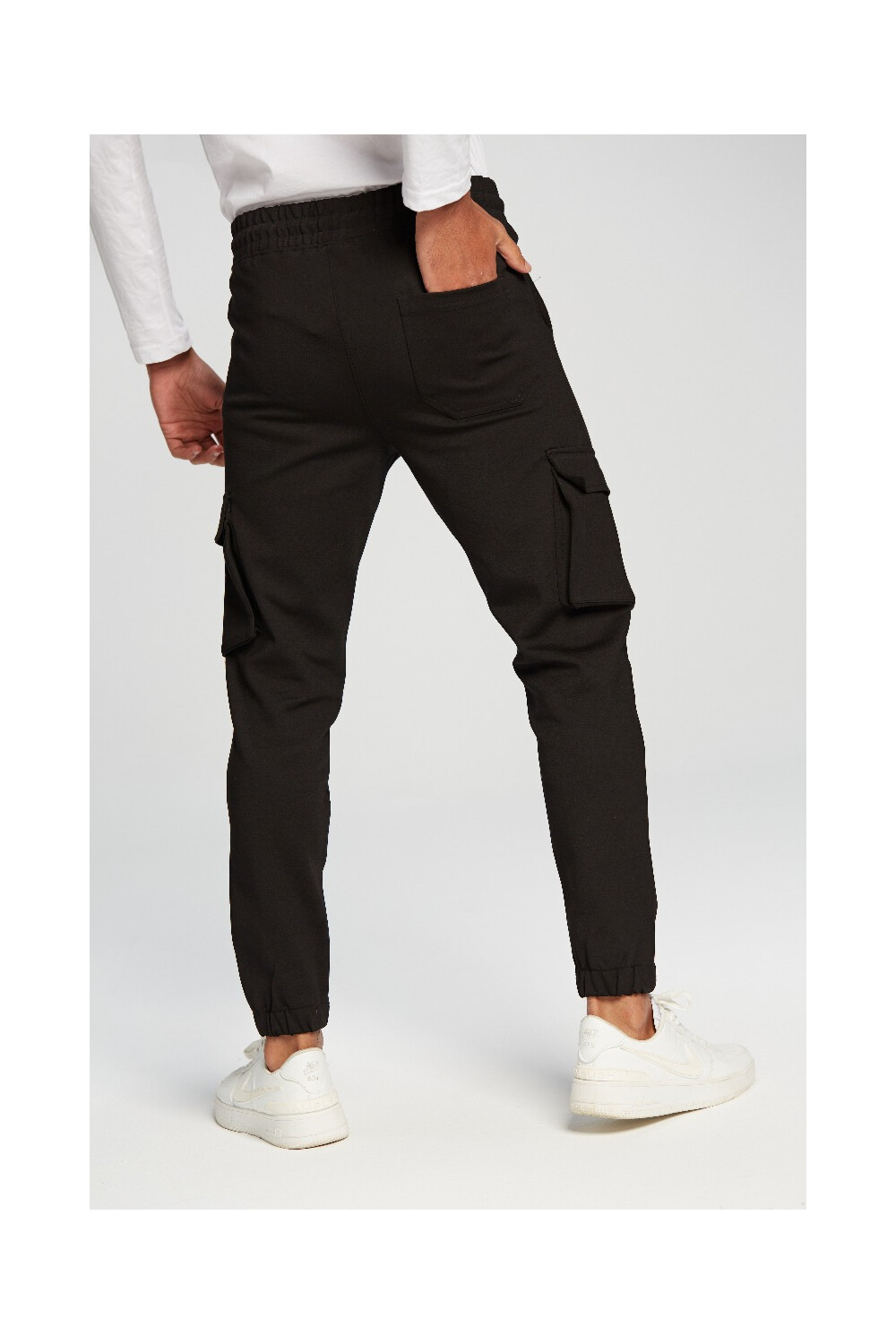 Men s Basic Slim Fit Sports Side Pockets Sweatpants Black Tomato Stores