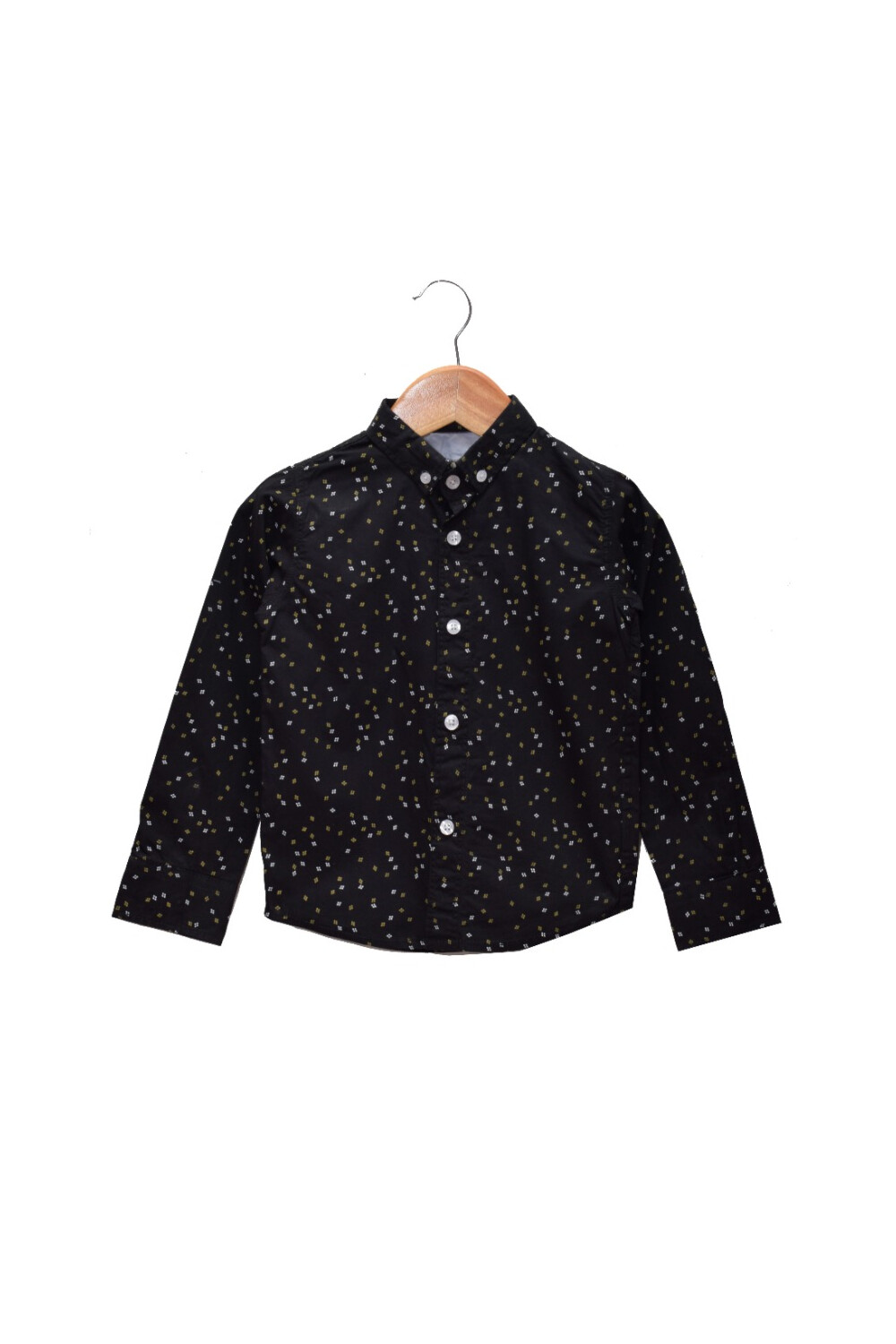 Boy's Regular Fit Casual With Patterns Style Cotton Shirt