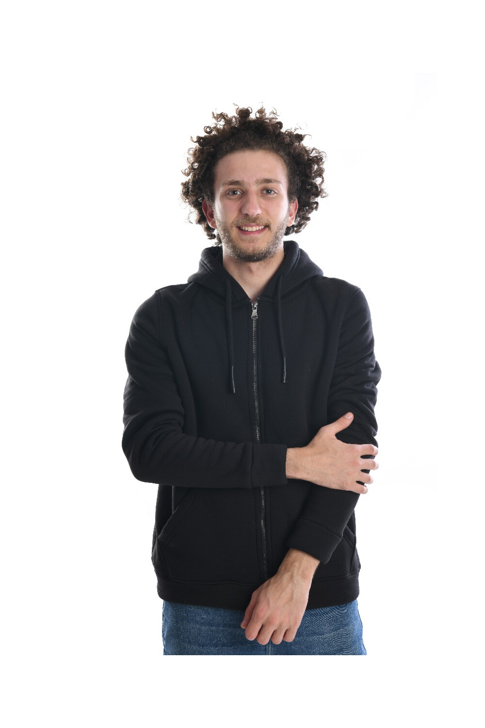 Men's Slim Fit Full Zipper Hooded Padded Sweatshirt