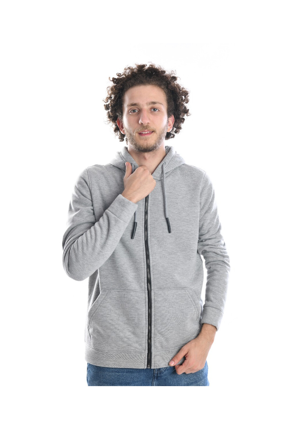 Men's Slim Fit Full Zipper Hooded Padded Sweatshirt