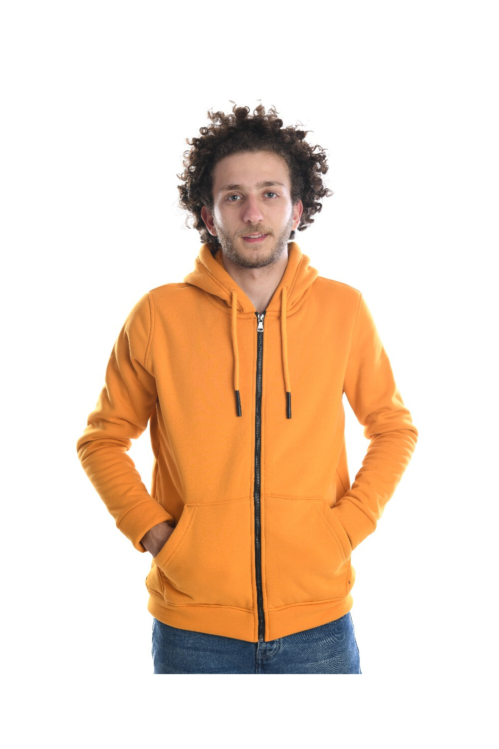 Men's Slim Fit Full Zipper Hooded Padded Sweatshirt