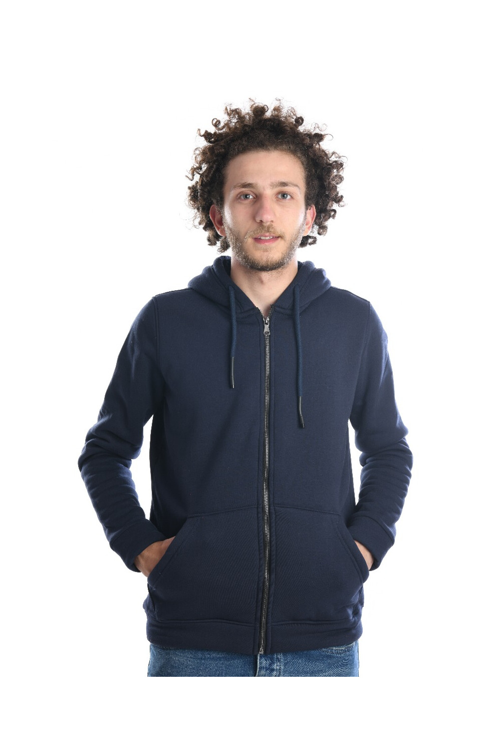 Men's Slim Fit Full Zipper Hooded Padded Sweatshirt