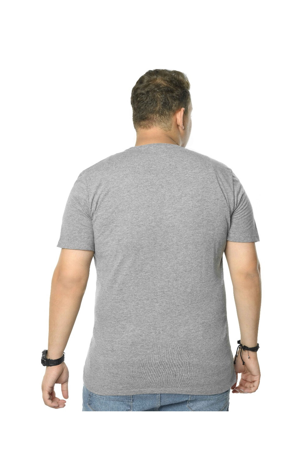 Men's Printed Crew Neck Cotton Big Size T-shirt
