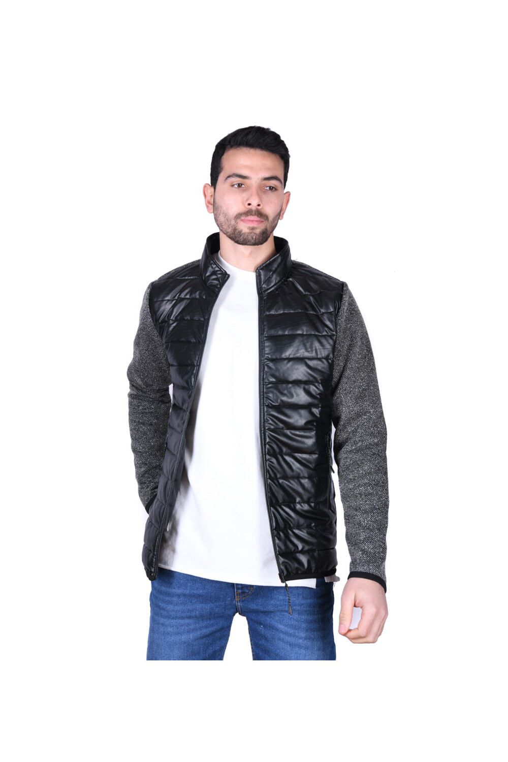Men's Slim Fit Full Zipper Front Waterproof Basic Sweatshirt