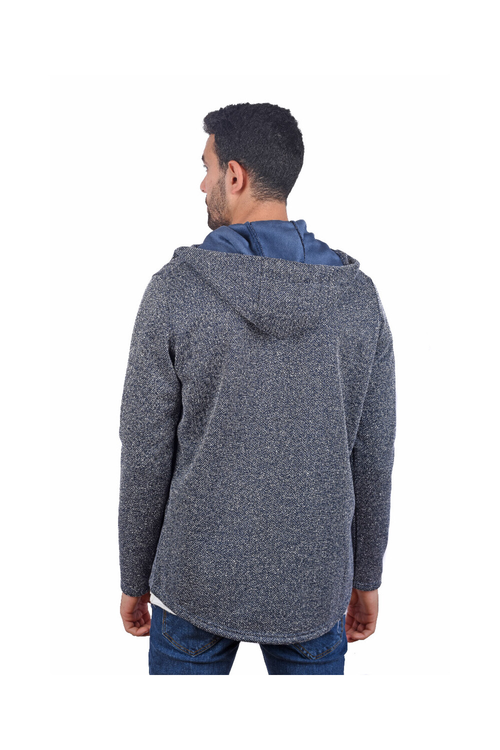 Men's Basic Hooded Full Zip Padded Sweatshirt