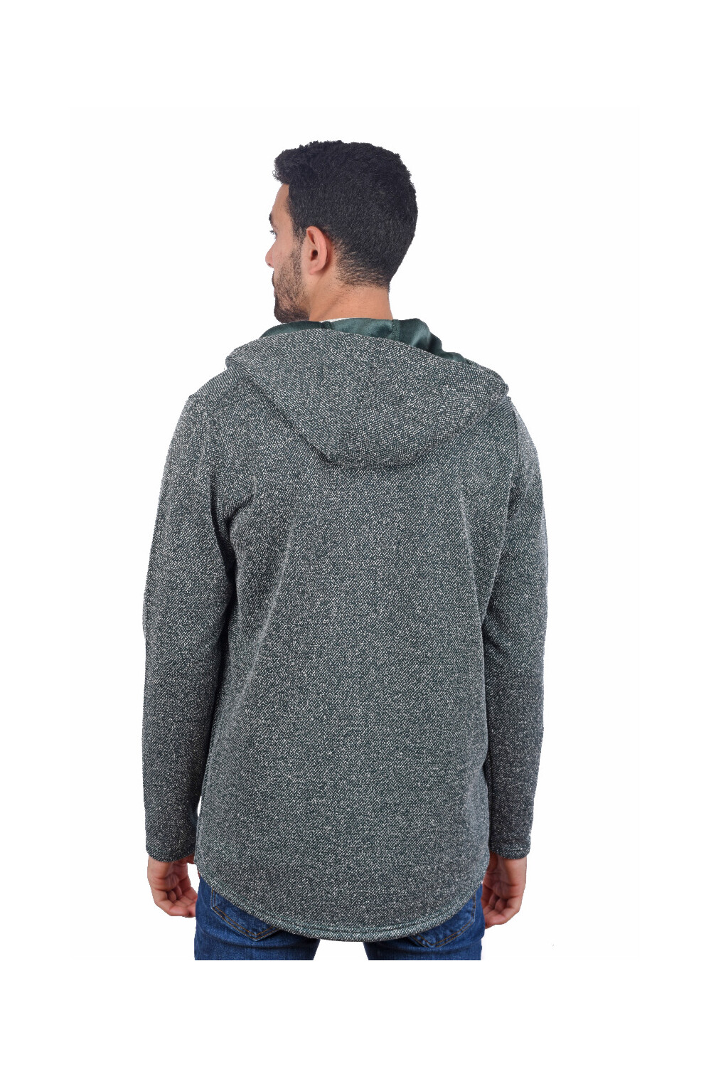 Men's Basic Hooded Full Zip Padded Sweatshirt
