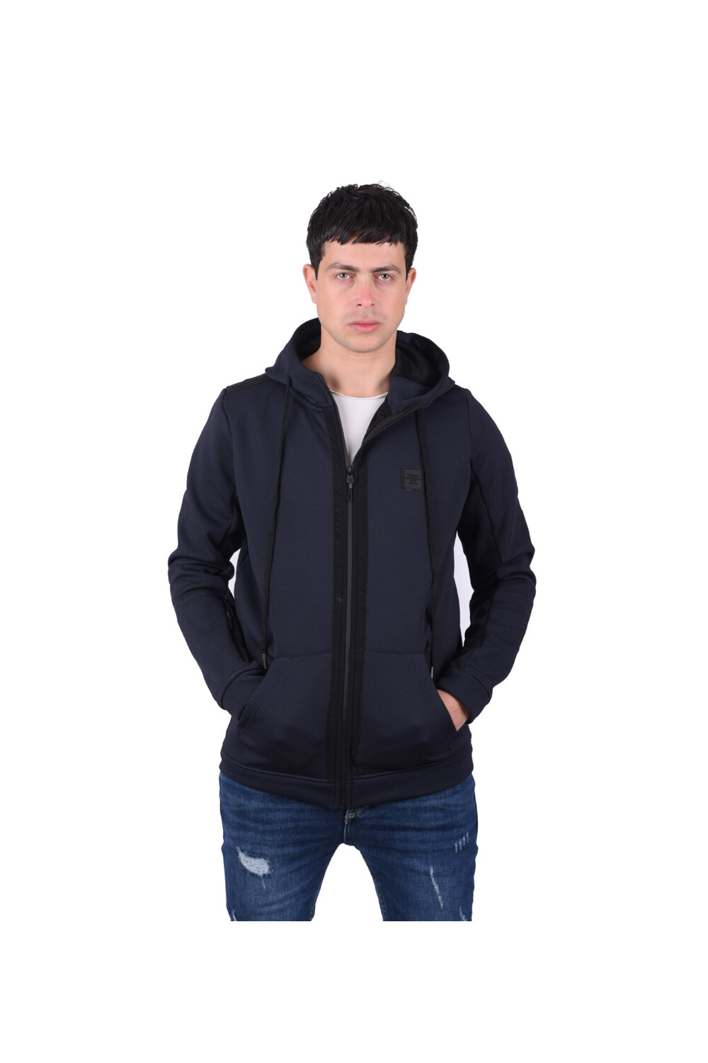Men's Slim Fit Full Zipper Basic Sweatshirt With Unique Style