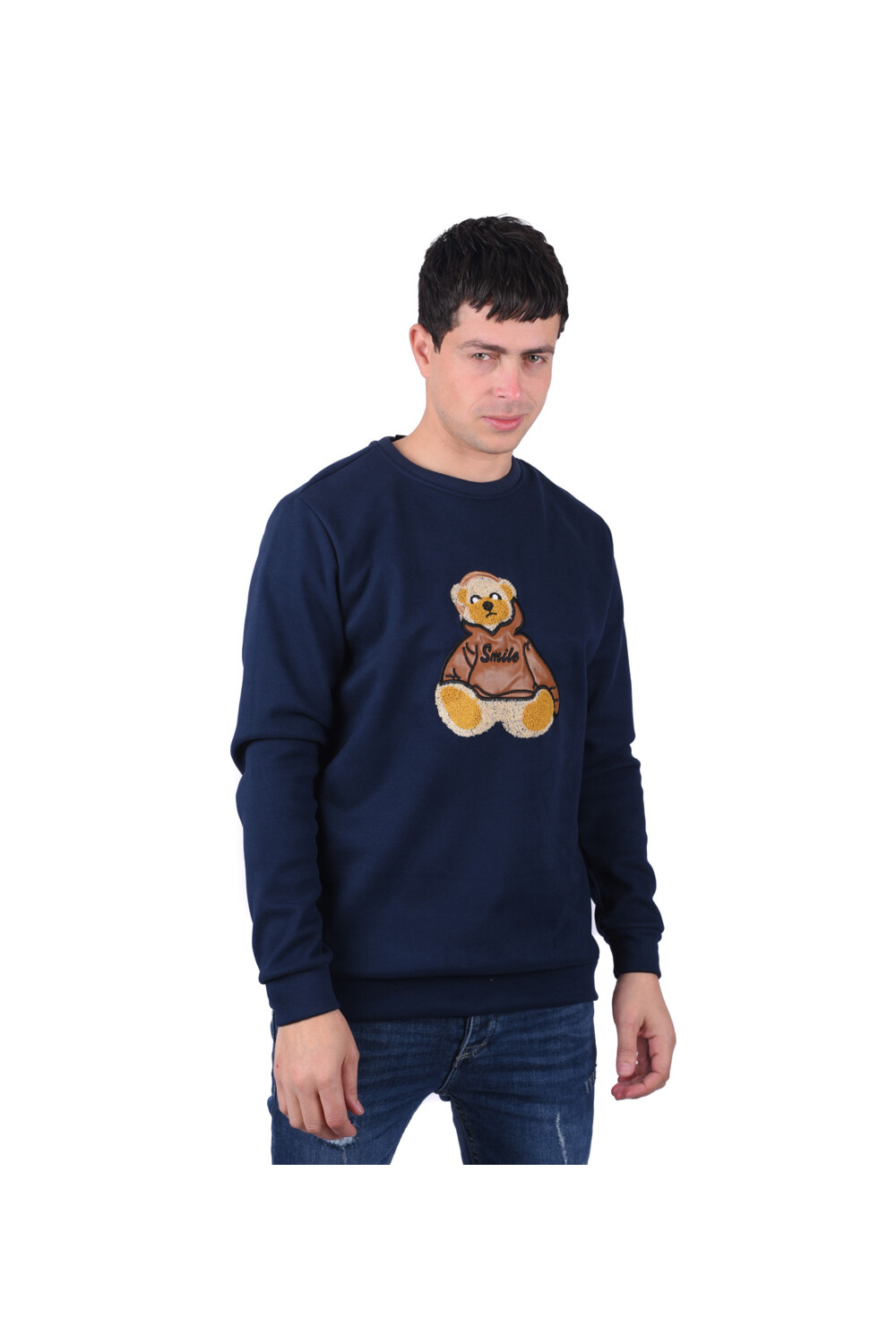 
Men's Slim Fit Crew Neck Printed Long Sleeves Padded Sweatshirt
