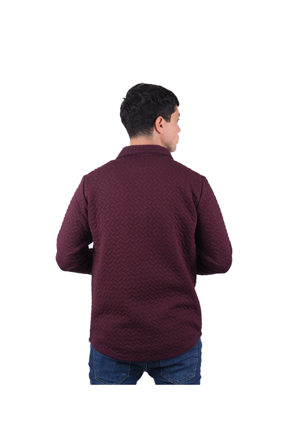 Men's Regular Fit Long Sleeve Front Pocket Wool Shirt