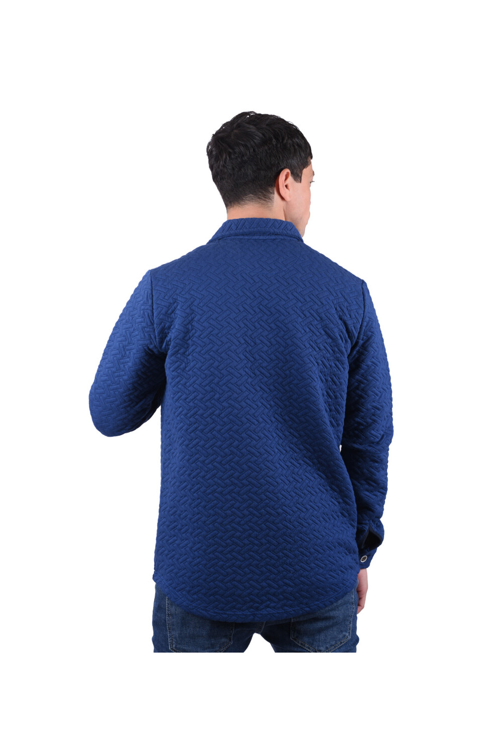 Men's Regular Fit Long Sleeve Front Pocket Wool Shirt