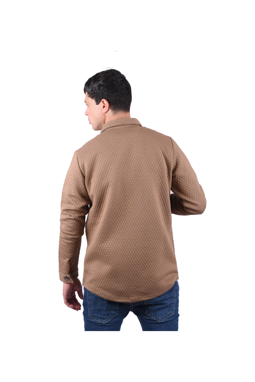 Men's Regular Fit Long Sleeve Front Pocket Wool Shirt
