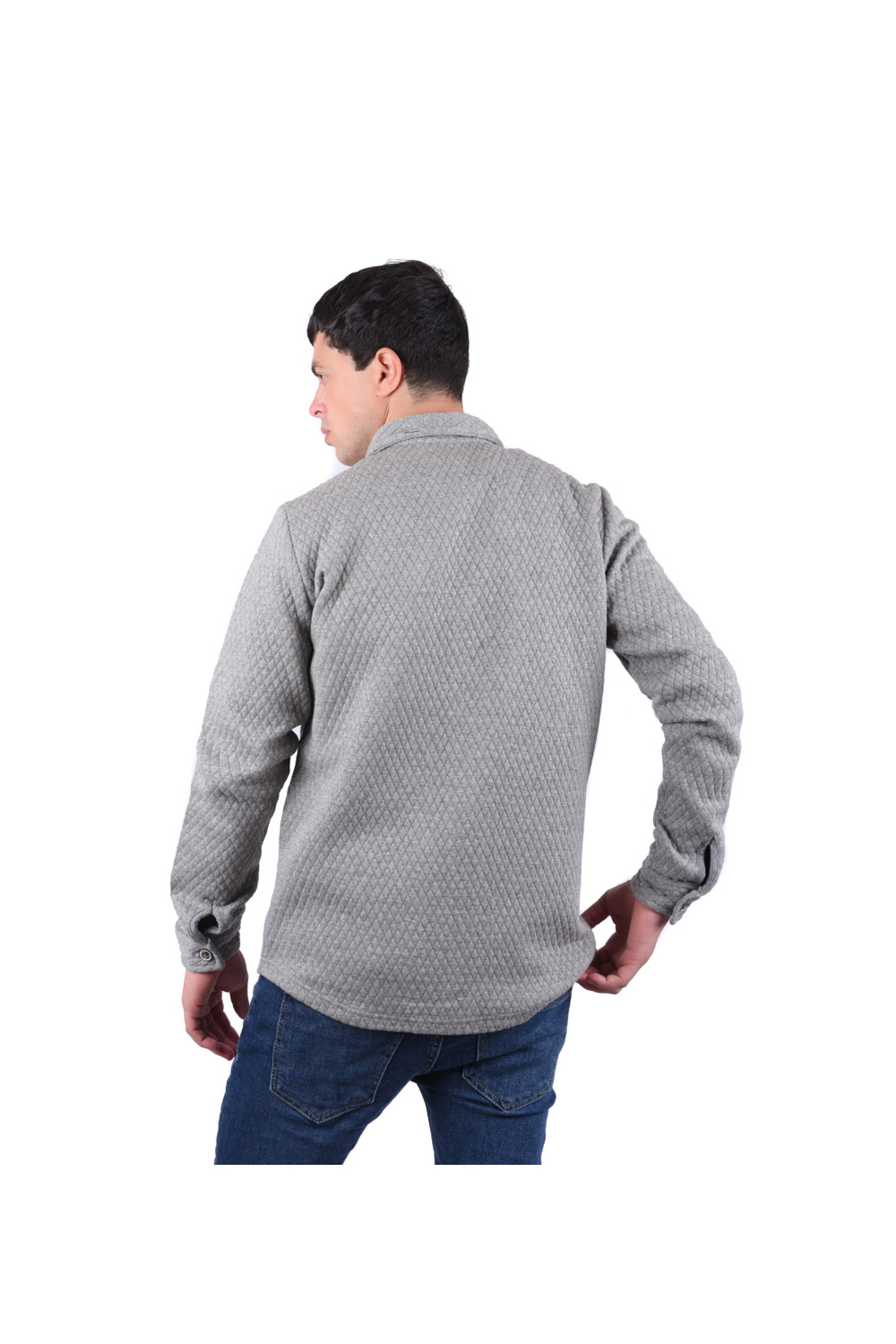Men's Regular Fit Long Sleeve Front Pocket Wool Shirt