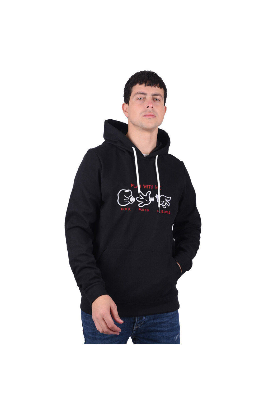 Men's Slim Fit Hooded Padded Printed Sweatshirt With Unique Style