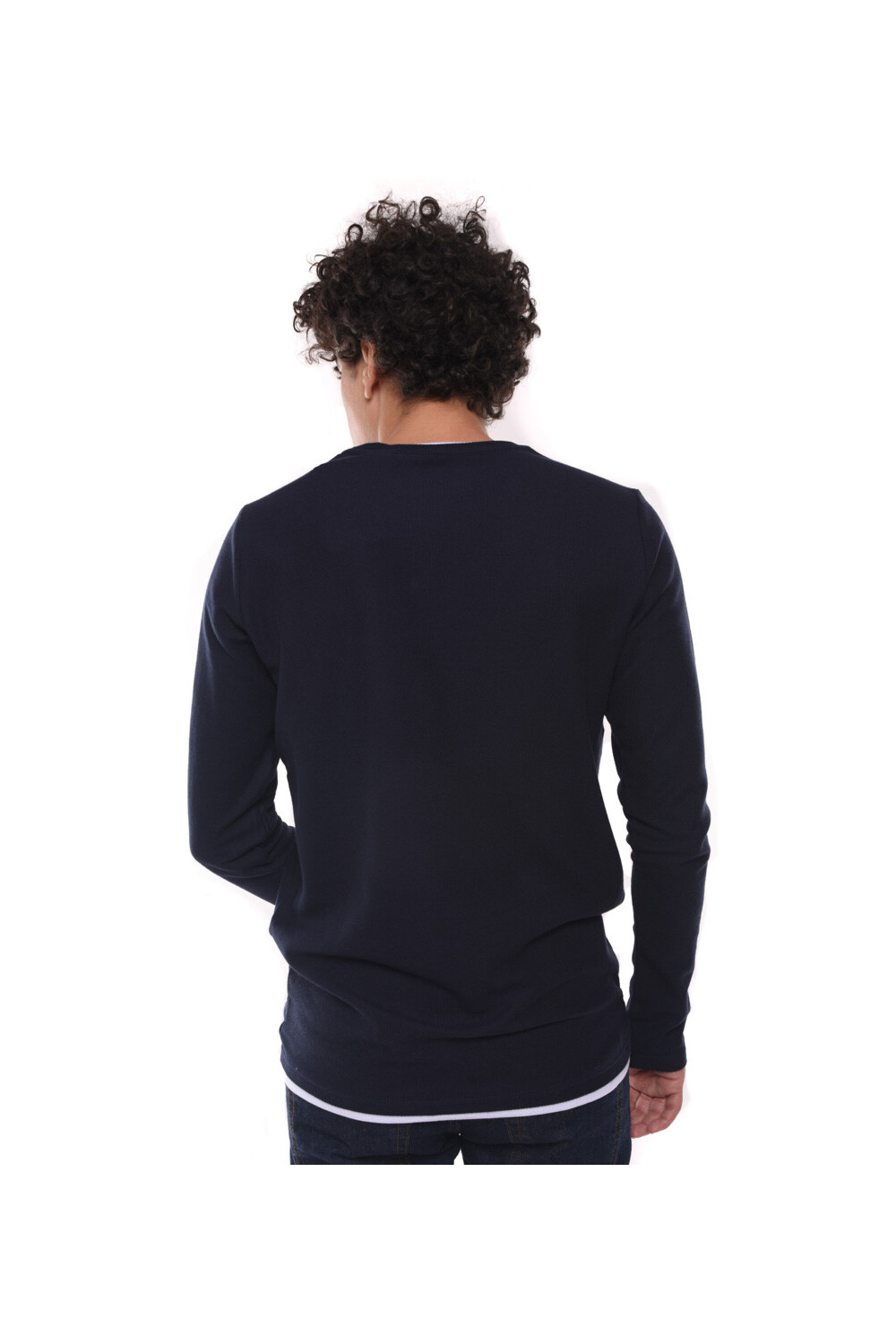 Men's Basic Long Sleeve Cotton Crew Neck T-shirt