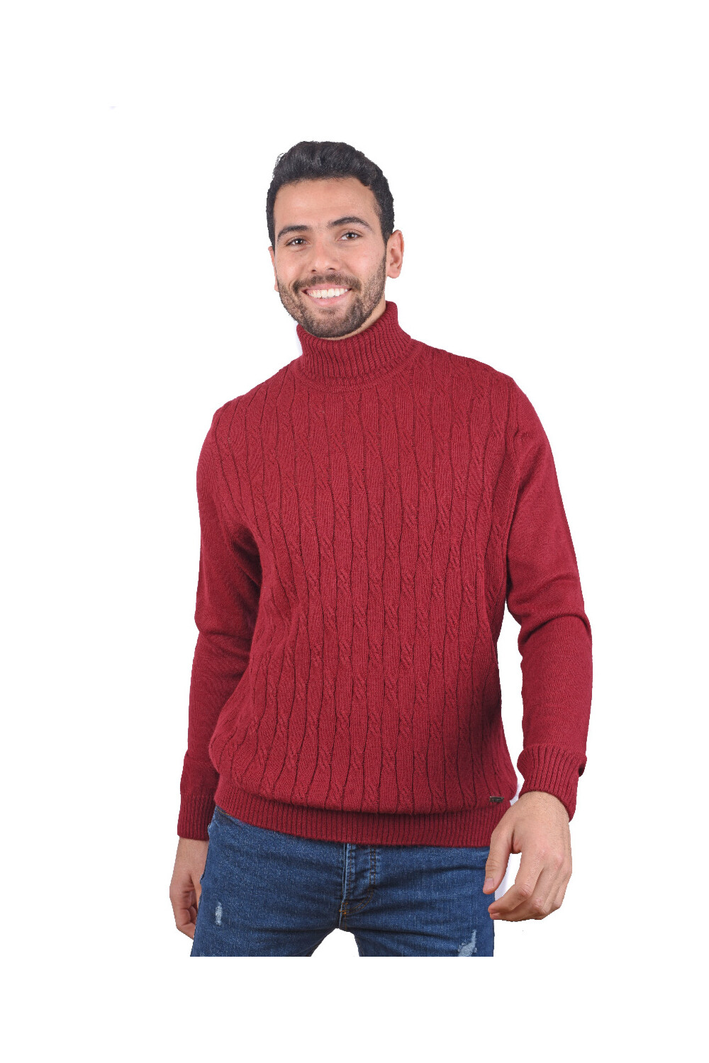 
Men's Casual High Neck Pullover

