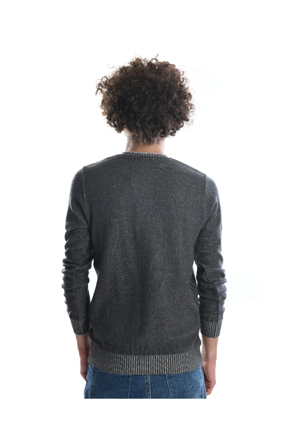 Men's Long Sleeves Unique Design Rounded Neck Pullovers
