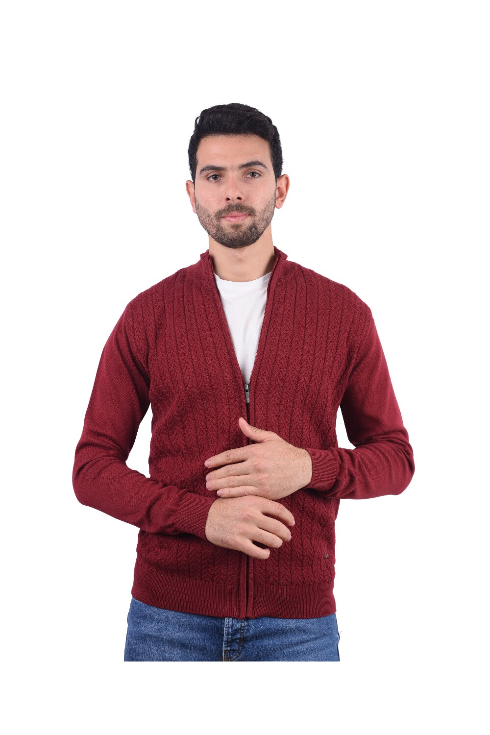 Men's Slim Fit Full Zipper Unique Style Pullover