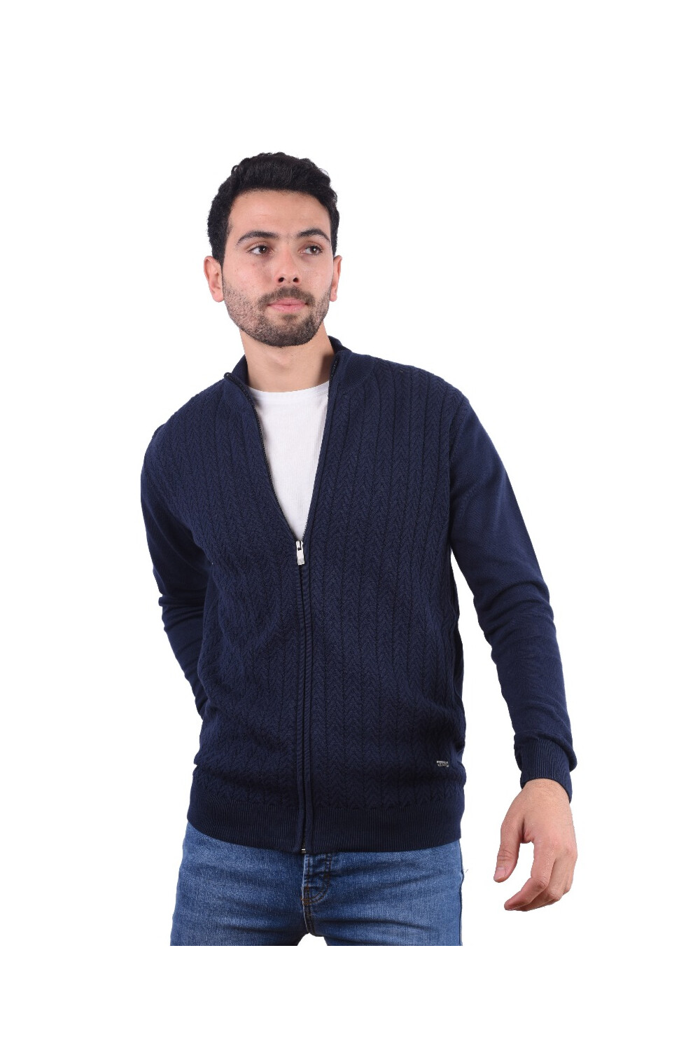 Men's Slim Fit Full Zipper Unique Style Pullover