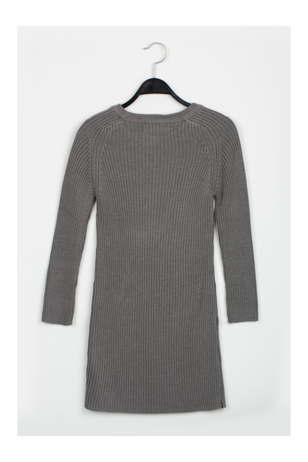 Girl's Rounded Neck Long Style Wool Pullover