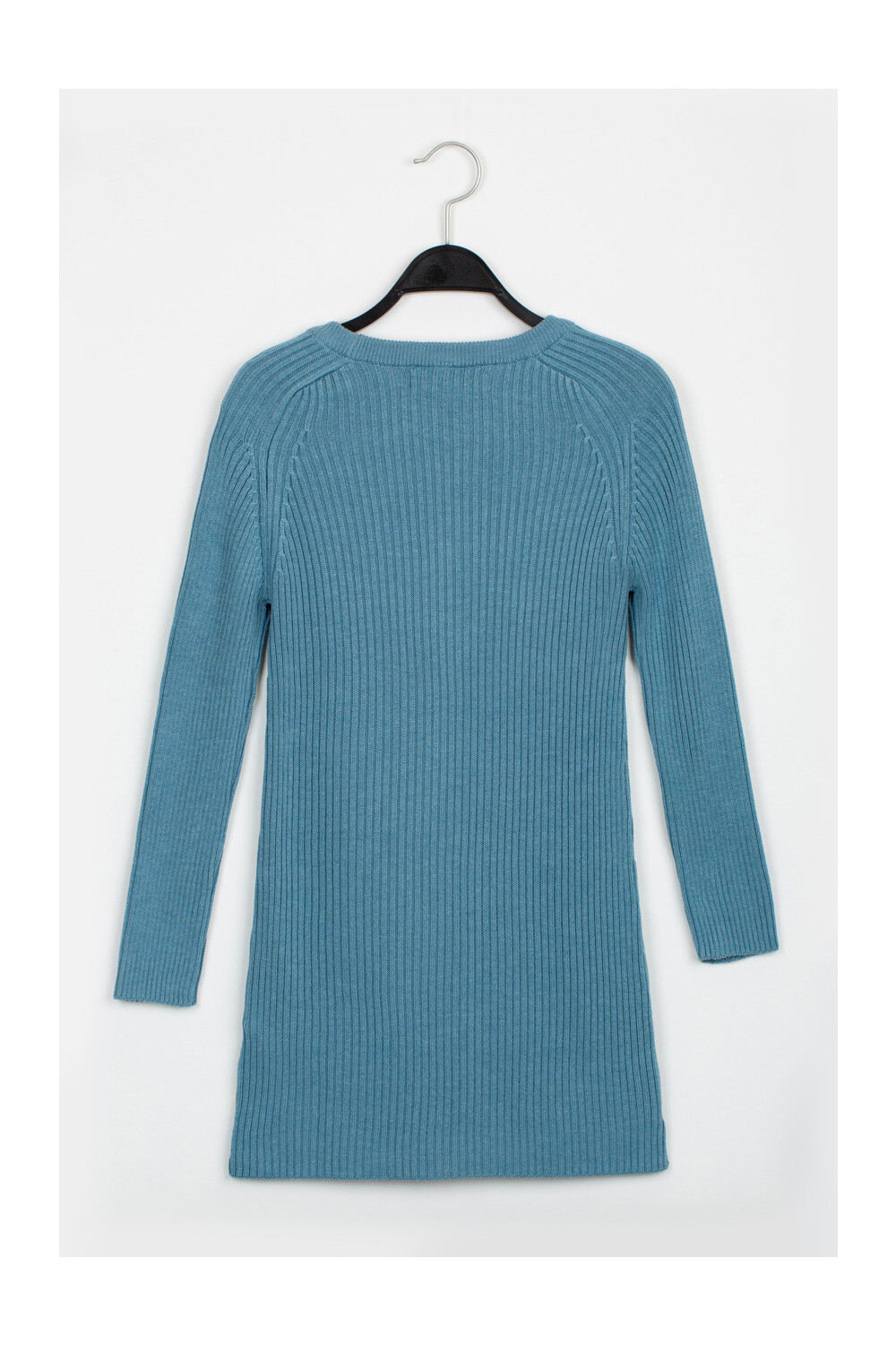 Girl's Rounded Neck Long Style Wool Pullover
