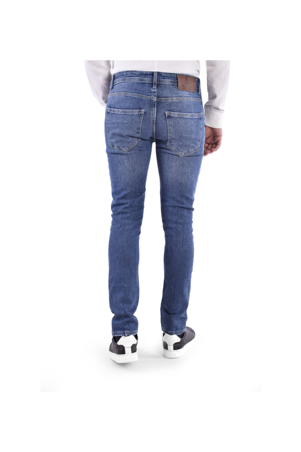 Men's Regular Fit With Five Pockets Laser Details Jeans Pants